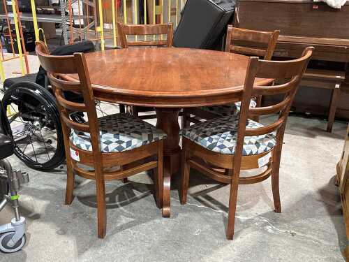 Five-piece round dining suite