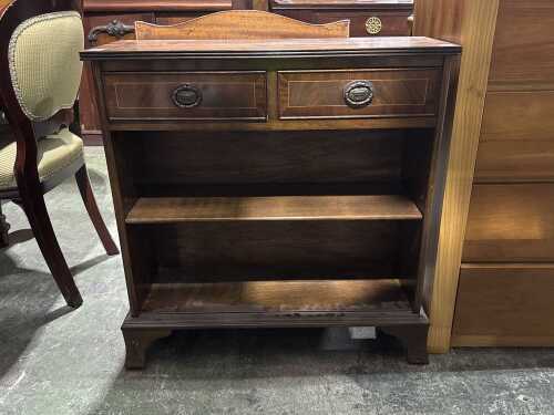 Traditional two-drawer bedside cabinet