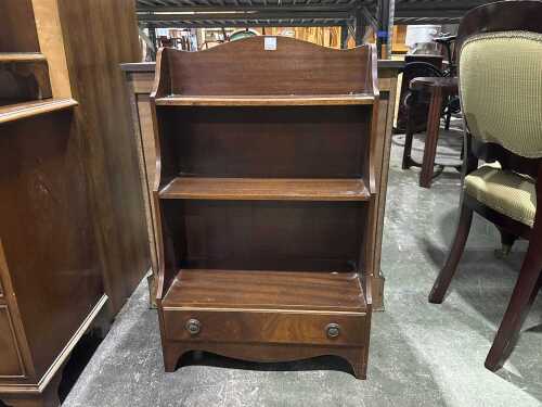 Timber bookcase with drawer