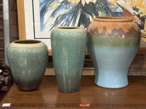 Three ceramic vases
