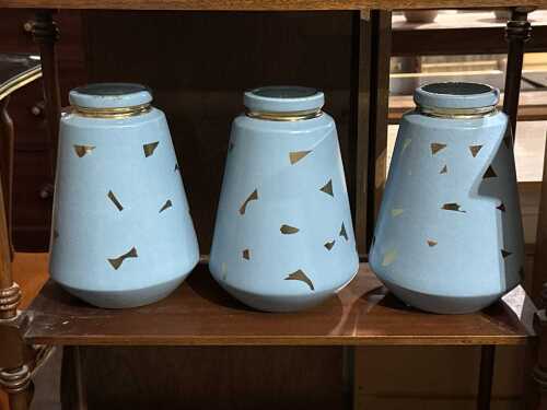 Three ceramic vases