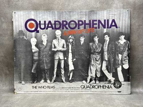 Quadrophenia promotional movie poster mounted on masonite