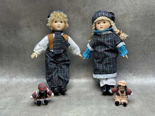 Four 'Children of the World' porcelain dolls