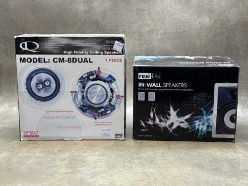 Pair of Resi-Linx in-wall speakers, plus one other