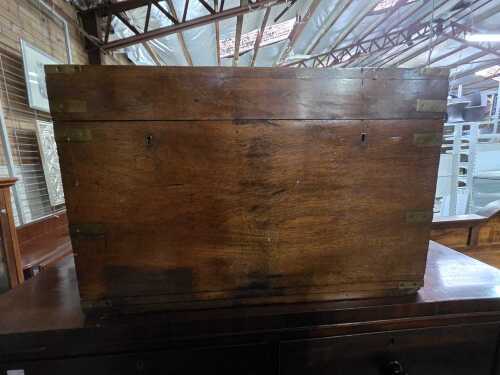 Brass-bound storage chest