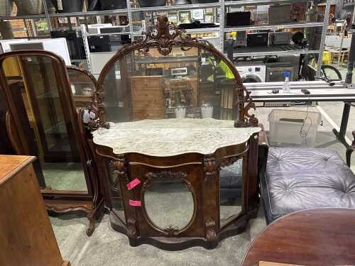 Burr walnut credenza