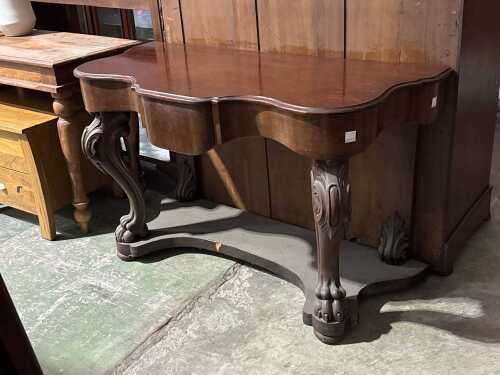 Victorian serpentine console table