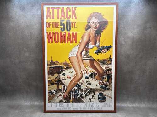 Framed Attack of the 50ft. Woman reproduction poster print