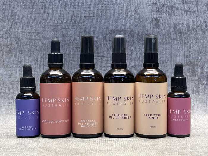 Group of Hemp Skin beauty products