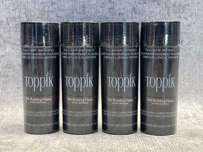 Four Toppik Hair Building Fibers