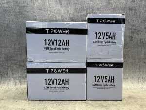 Four T Power AGM deep cycle batteries