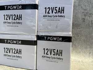 Four T Power AGM deep cycle batteries - 3