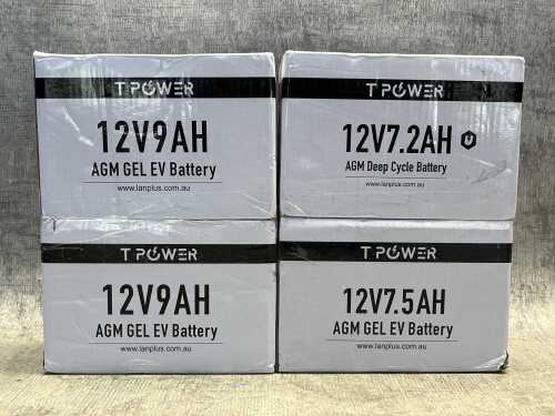 Four T Power AGM deep cycle batteries
