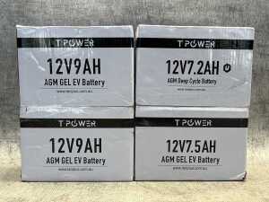 Four T Power AGM deep cycle batteries