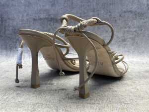 Aje strappy heels in neutral, size 40 - 4