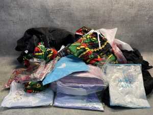 Group of assorted clothing & accessories