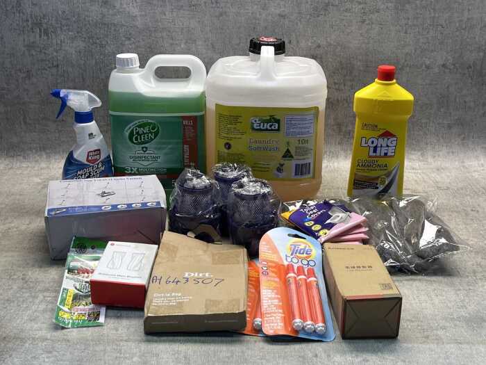 Group of cleaning products