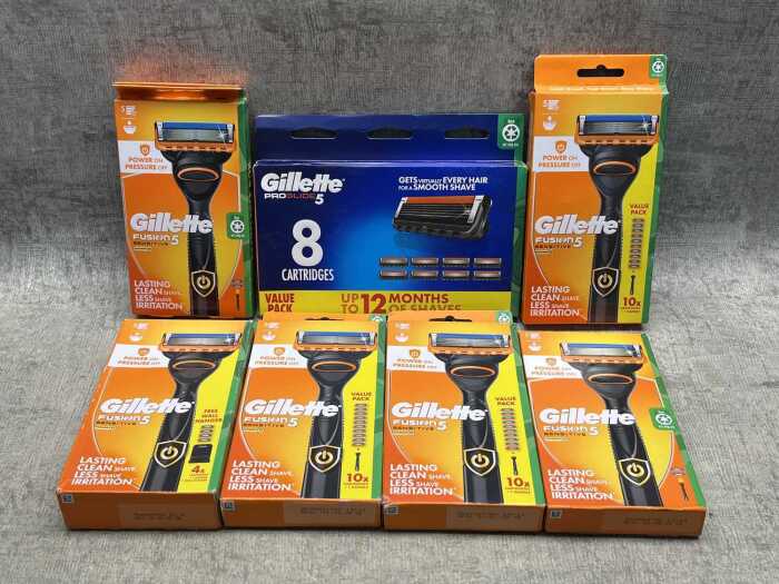 Group of Gillette products