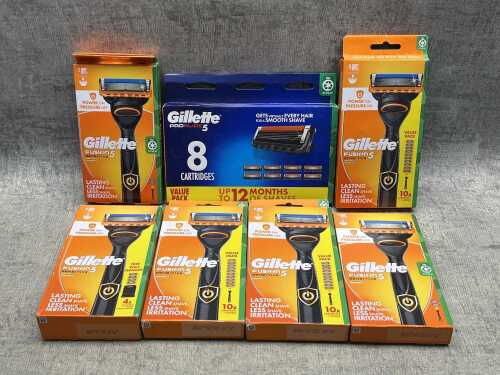 Group of Gillette products