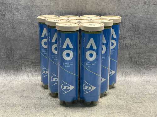 Nine packs of Dunlop Australian Open Official Balls