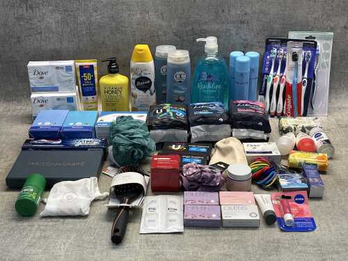 Group of beauty products