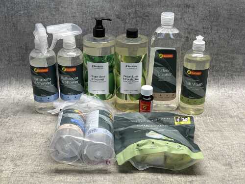 Group of Bosisto's cleaning products