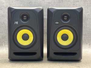 Two KRK Classic 5 studio monitors