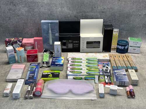 Group of beauty products