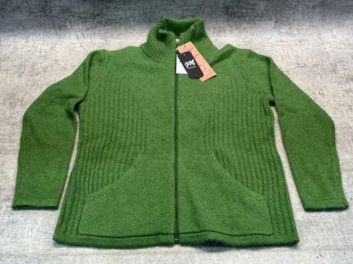 Maglia Marino Wool & Angora Waffle zip up size 8