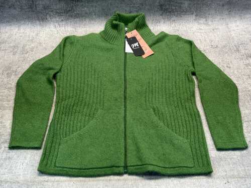 Maglia Marino Wool & Angora Waffle zip up size 8