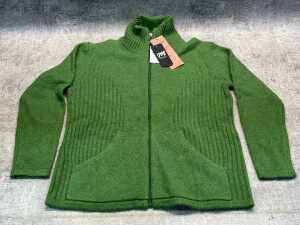 Maglia Marino Wool & Angora Waffle zip up size 8