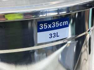 Stainless steel bucket & lid 33L - 3