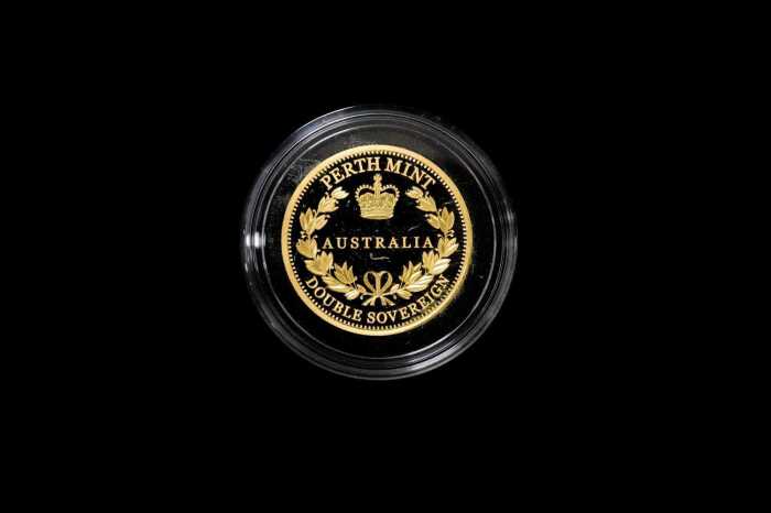 2018 Australia Double Sovereign $50 0.9167 gold proof coin, 15.982 grams