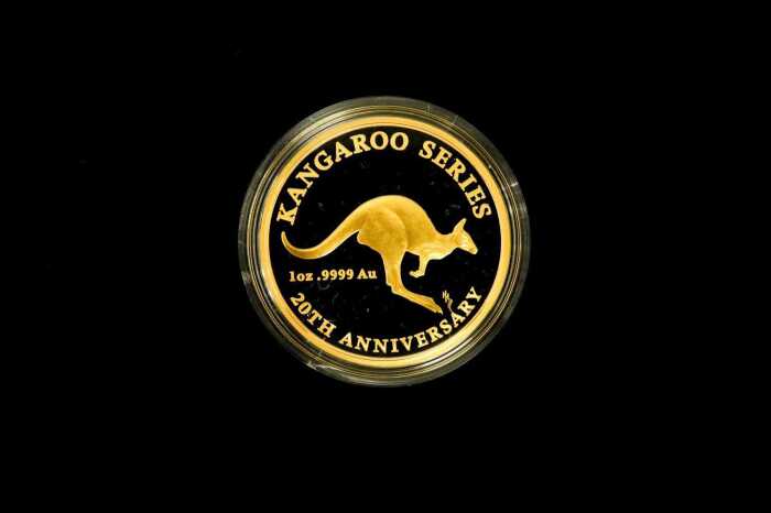 20th Anniversary Edition Kangaroo Series 2013 $100 0.999 gold proof coin, 1 troy ounce