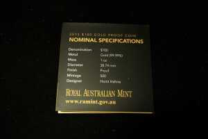 20th Anniversary Edition Kangaroo Series 2013 $100 0.999 gold proof coin, 1 troy ounce - 5