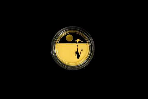 2010 Kangaroo at Sunset $25 0.999 gold proof coin, 1/5 troy ounce, 6.22 grams