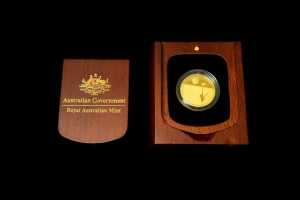 2010 Kangaroo at Sunset $25 0.999 gold proof coin, 1/5 troy ounce, 6.22 grams - 3