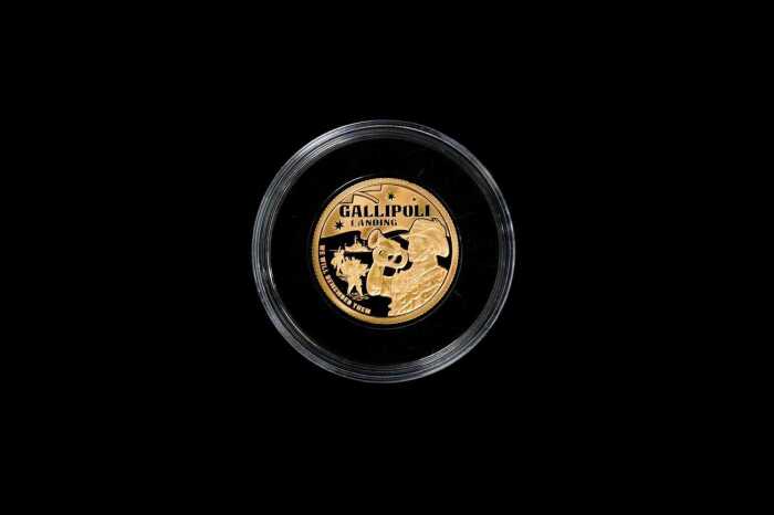 2015 100th Anniversary of WWI Gallipoli Landing 0.585 proof-like coin, 2 grams