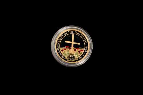 2008 90th Anniversary of the End of World War I $25 0.999 gold proof coin, 1/4 ounce, 7.77 grams