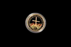 2008 90th Anniversary of the End of World War I $25 0.999 gold proof coin, 1/4 ounce, 7.77 grams