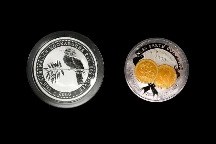 2000 Perth Coin Fair coin and medallion set in 0.999 silver totalling 4 troy ounces