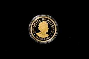 1919 and 2019 0.9167 gold sovereign Centenary pair. 15.96 grams total - 3