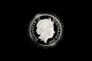 2019 Year of the Pig $5 fine 0.999 silver proof coin, 1 troy ounce - 2