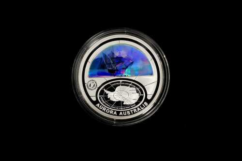 2009 Aurora Australis $5 0.999 silver proof coin, 36.31 grams