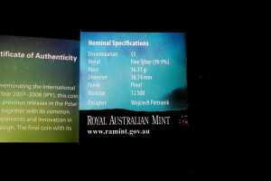 2009 Aurora Australis $5 0.999 silver proof coin, 36.31 grams - 5