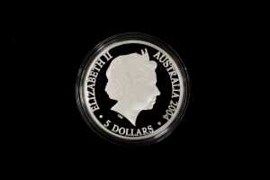 2004 Adelaide to Darwin Railway $5 0.999 silver proof coin, 1 troy ounce - 2