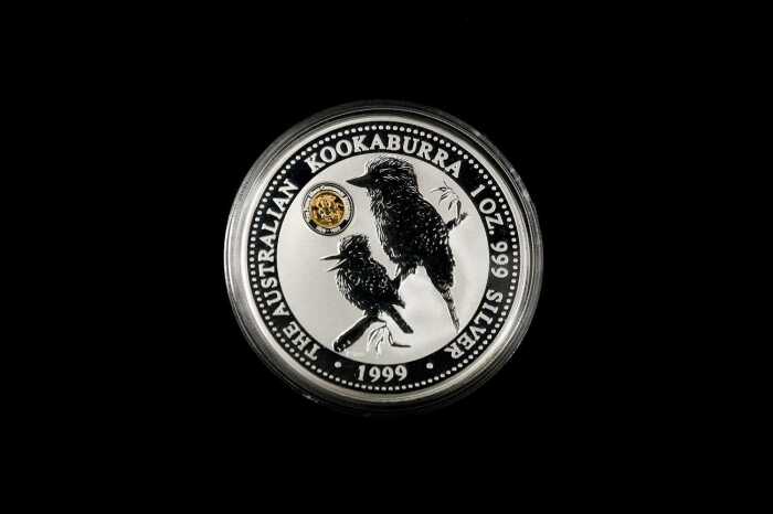 1999 Australian Kookaburra Series $1 0.999 silver coin, 1 troy ounce
