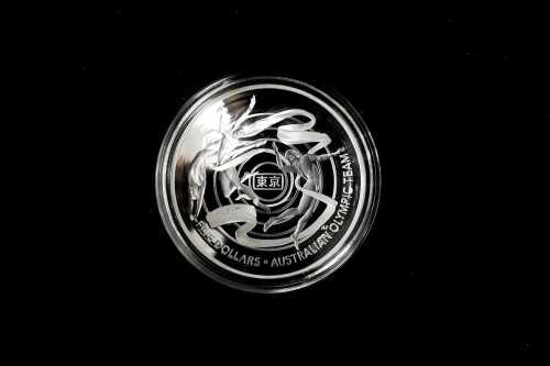 2020 Australian Olympic Team $5 0.999 silver proof domed coin, 1 troy ounce