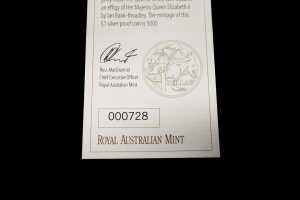 2012 Kangaroo in Outback F15 Privy Mark $1 0.999 silver proof coin, 1 ounce - 4
