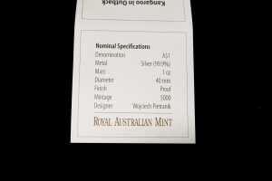 2012 Kangaroo in Outback F15 Privy Mark $1 0.999 silver proof coin, 1 ounce - 5